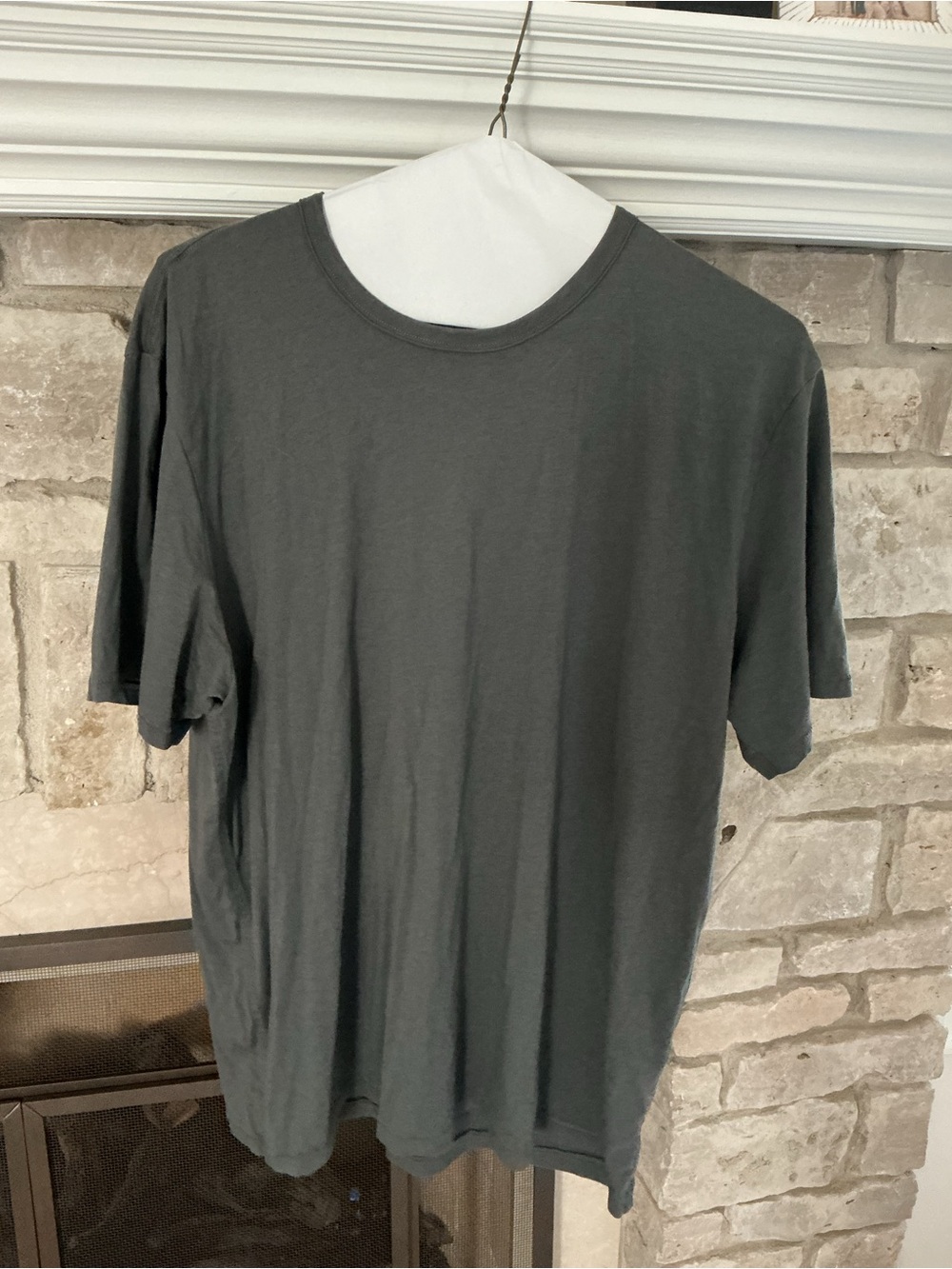 rag & bone Men's Short Sleeve Crew Tee - Charcoal Gray